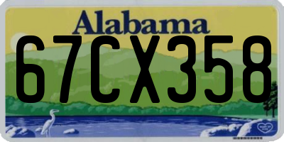 AL license plate 67CX358