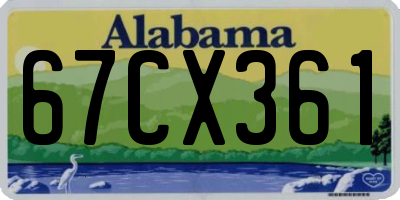 AL license plate 67CX361
