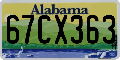 AL license plate 67CX363