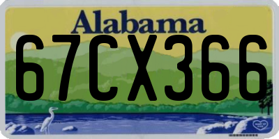 AL license plate 67CX366
