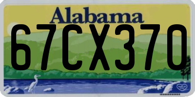 AL license plate 67CX370