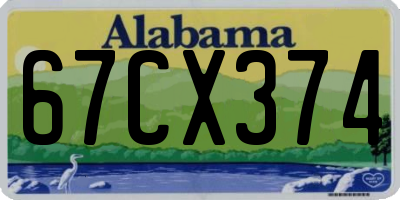 AL license plate 67CX374