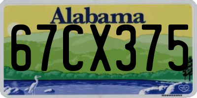 AL license plate 67CX375