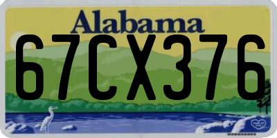 AL license plate 67CX376