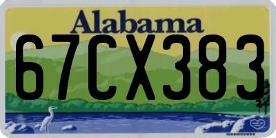 AL license plate 67CX383