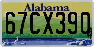 AL license plate 67CX390