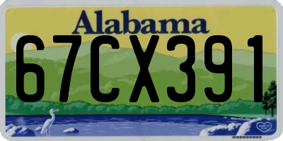 AL license plate 67CX391