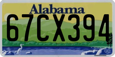 AL license plate 67CX394