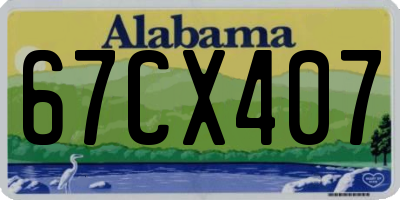 AL license plate 67CX407