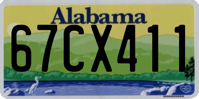 AL license plate 67CX411