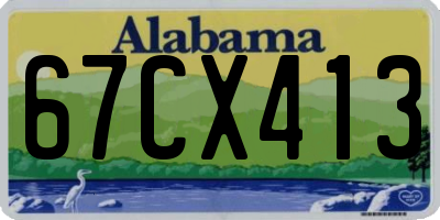AL license plate 67CX413