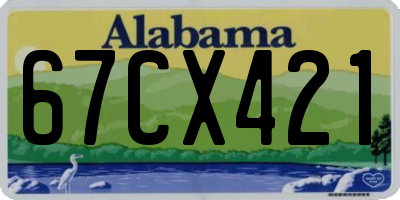 AL license plate 67CX421
