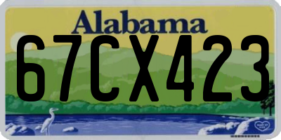AL license plate 67CX423