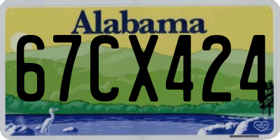 AL license plate 67CX424