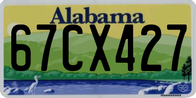 AL license plate 67CX427