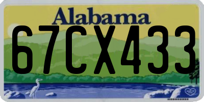 AL license plate 67CX433