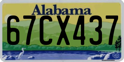 AL license plate 67CX437