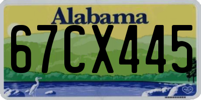 AL license plate 67CX445