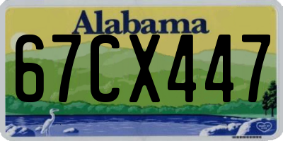 AL license plate 67CX447