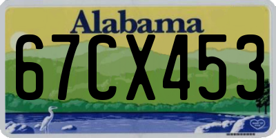 AL license plate 67CX453