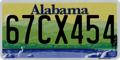 AL license plate 67CX454
