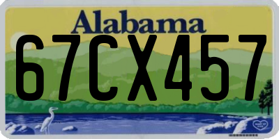 AL license plate 67CX457
