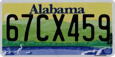 AL license plate 67CX459