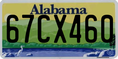 AL license plate 67CX460