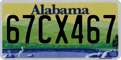 AL license plate 67CX467