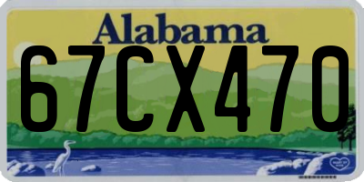 AL license plate 67CX470