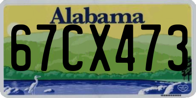 AL license plate 67CX473