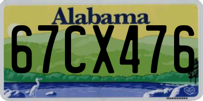AL license plate 67CX476