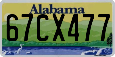 AL license plate 67CX477