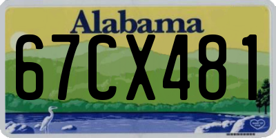 AL license plate 67CX481