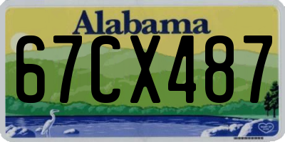 AL license plate 67CX487
