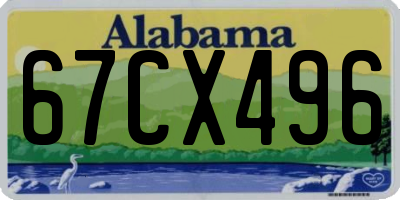 AL license plate 67CX496