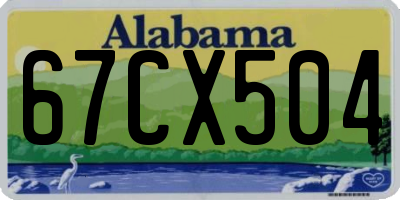 AL license plate 67CX504