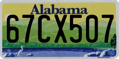 AL license plate 67CX507
