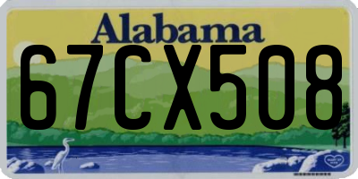 AL license plate 67CX508