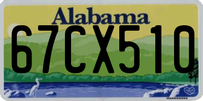 AL license plate 67CX510