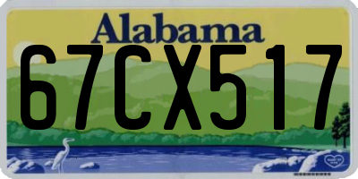 AL license plate 67CX517