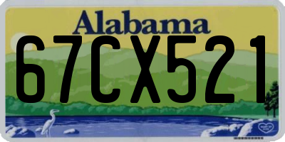 AL license plate 67CX521