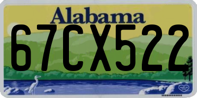 AL license plate 67CX522