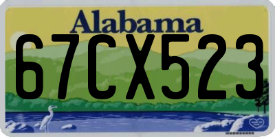 AL license plate 67CX523