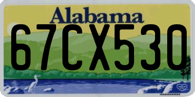 AL license plate 67CX530