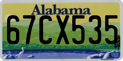 AL license plate 67CX535