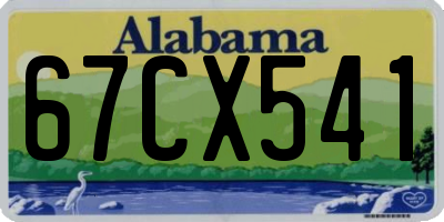 AL license plate 67CX541