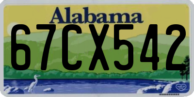 AL license plate 67CX542