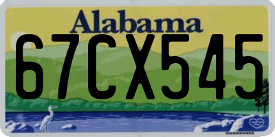 AL license plate 67CX545