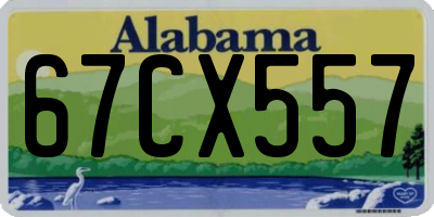 AL license plate 67CX557